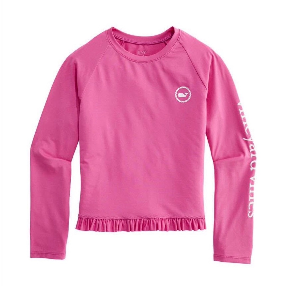 NWT Vineyard Vines hot pink rashguard YLG
